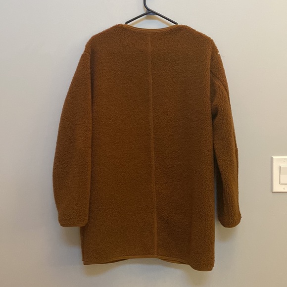 Wilfred Free Long Sherpa Liner Jacket-Brown - Picture 2 of 9